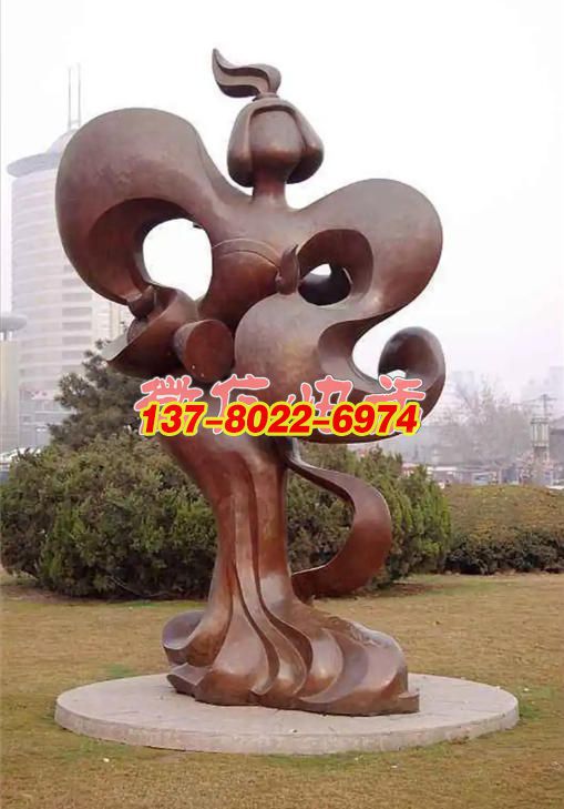 婉韵凝风 铜塑舞倾城--人物抽象雕塑